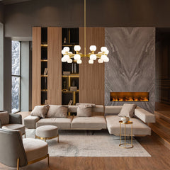 Artemis 20 Light Chandelier Modern Gold