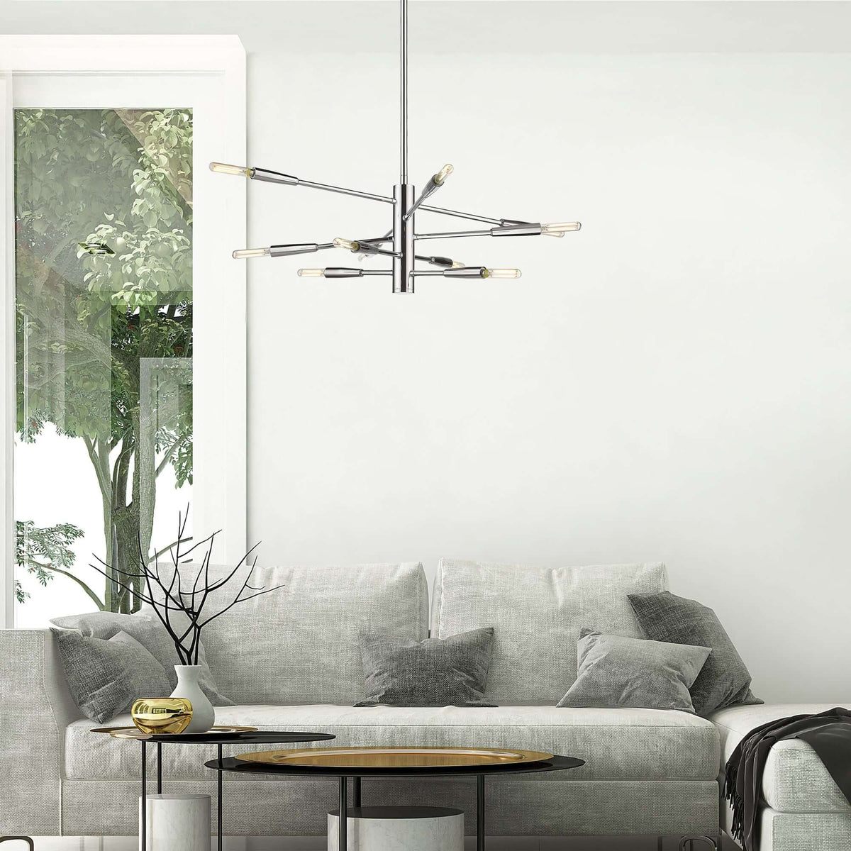 Ascension 10 Light Chandelier Chrome