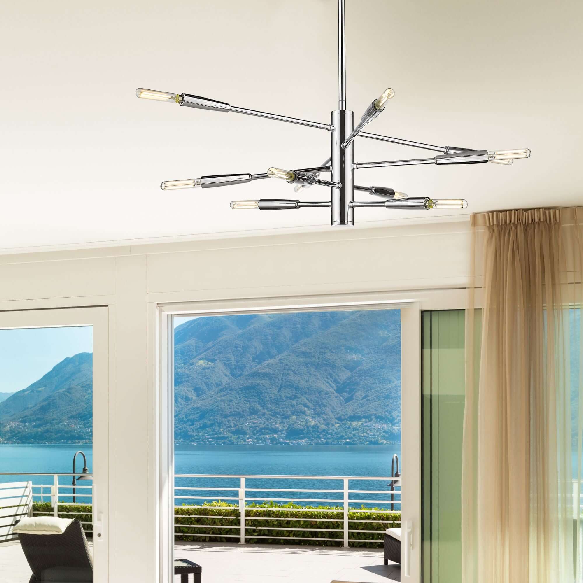 Ascension 10 Light Chandelier Chrome
