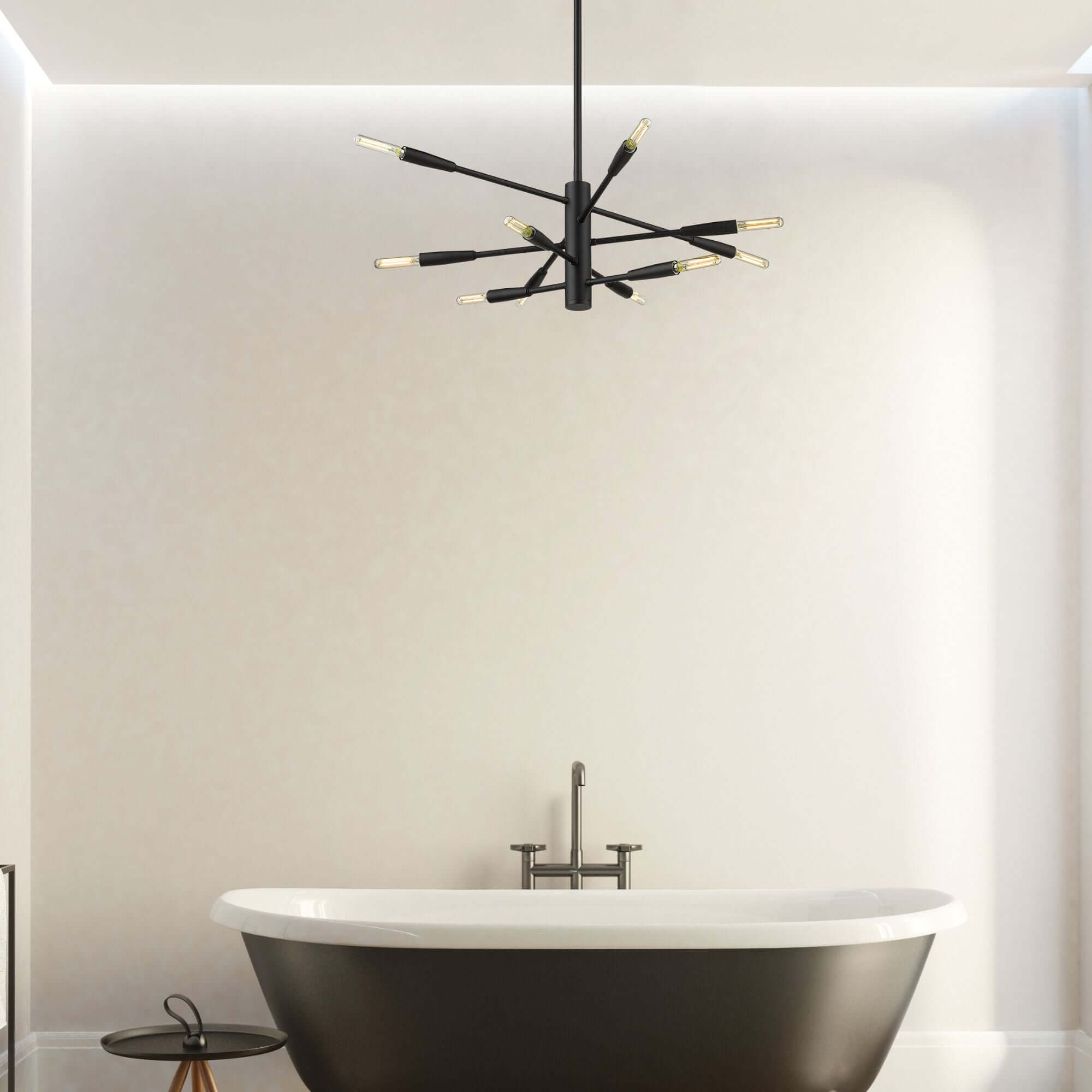 Ascension 10 Light Chandelier Matte Black