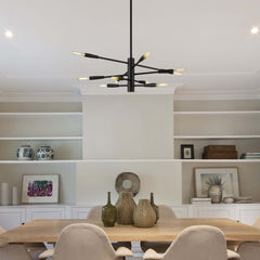 Ascension 10 Light Chandelier Matte Black