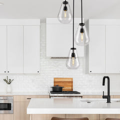 Ayra 3 Light Chandelier Matte Black
