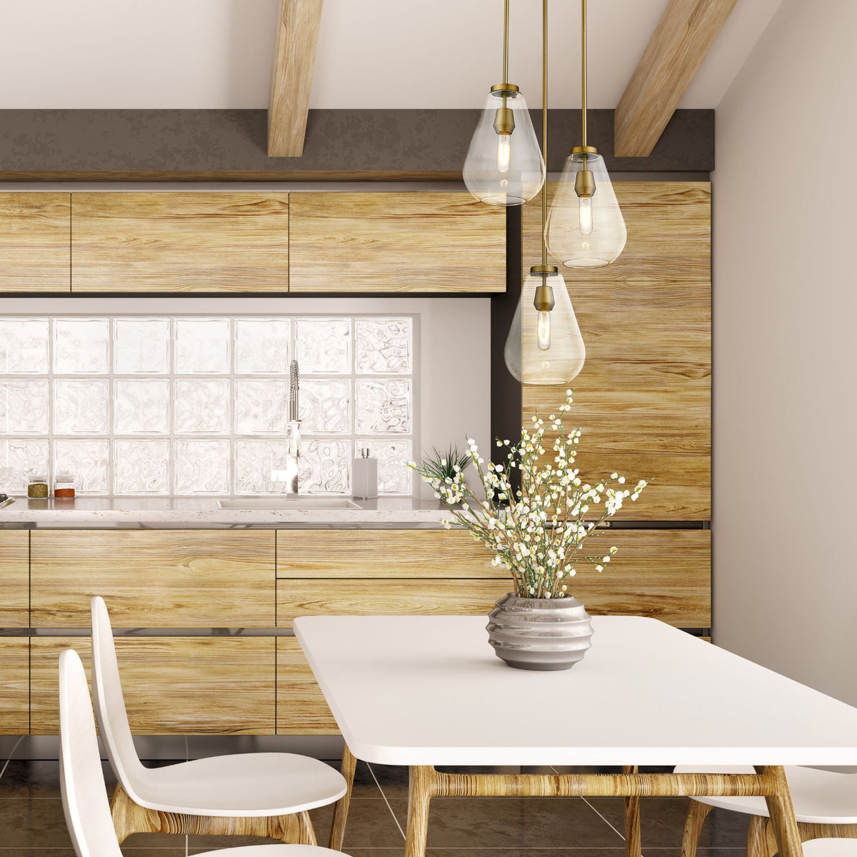 Ayra 3 Light Chandelier Olde Brass