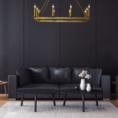 Barclay 10 Light Linear Chandelier Olde Brass