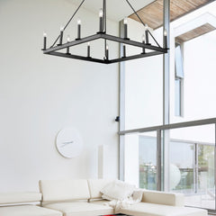 Barclay 12 Light Chandelier Matte Black