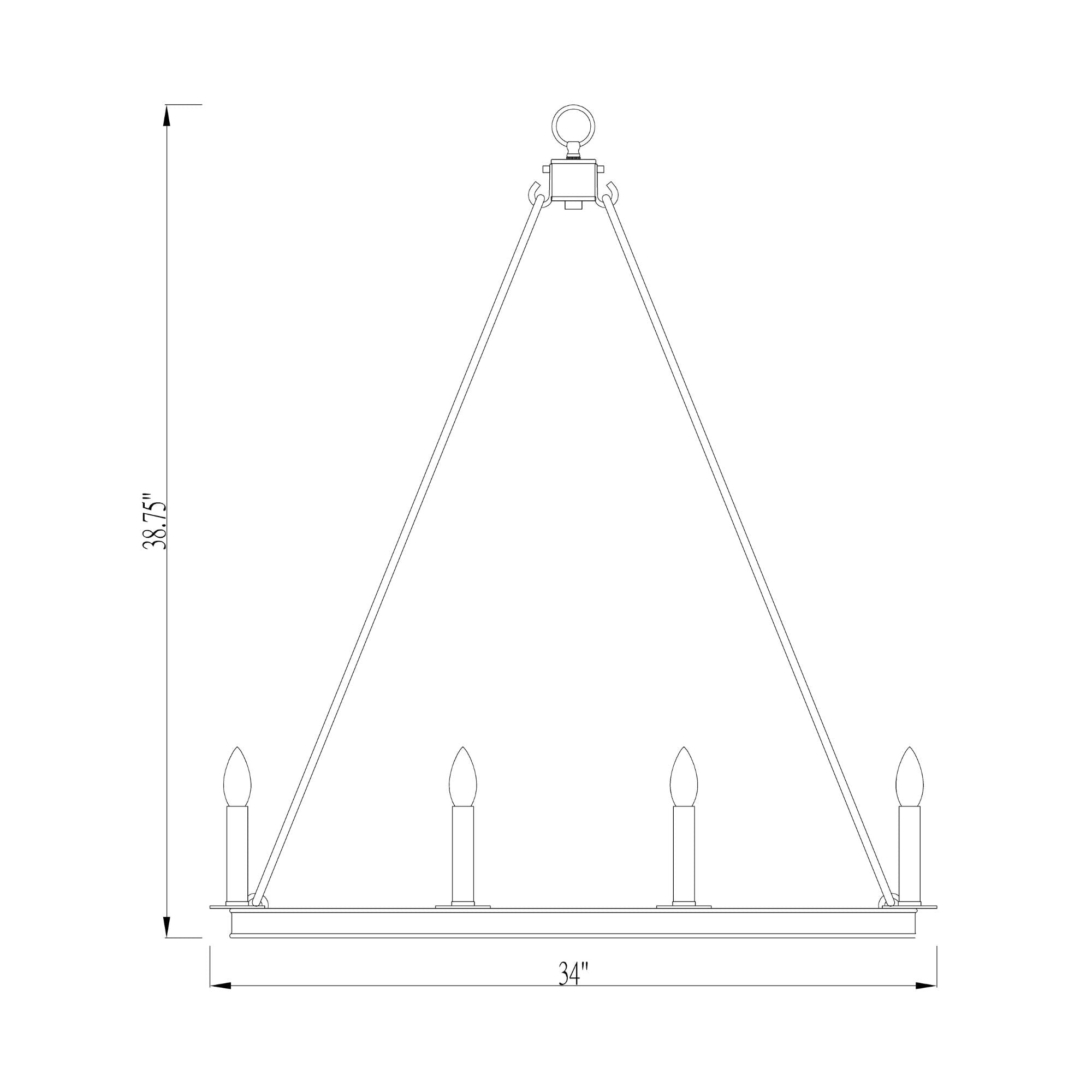 Barclay 12 Light Chandelier Matte Black