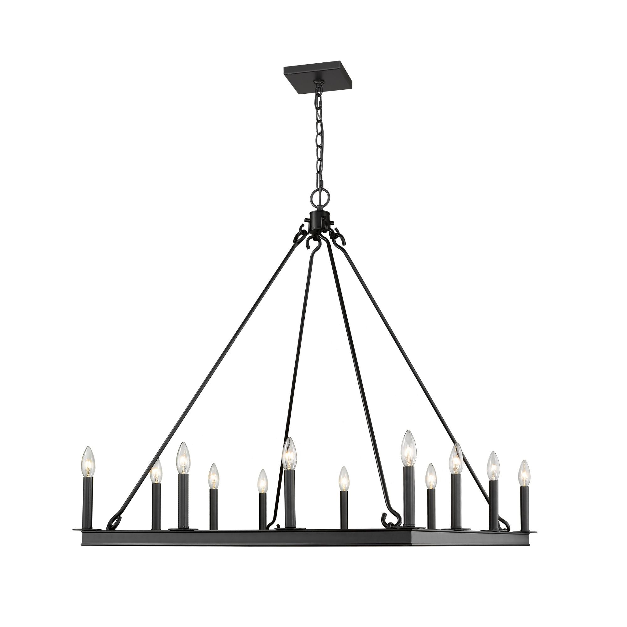 Barclay 12 Light Chandelier Matte Black