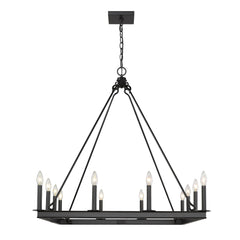 Barclay 12 Light Chandelier Matte Black