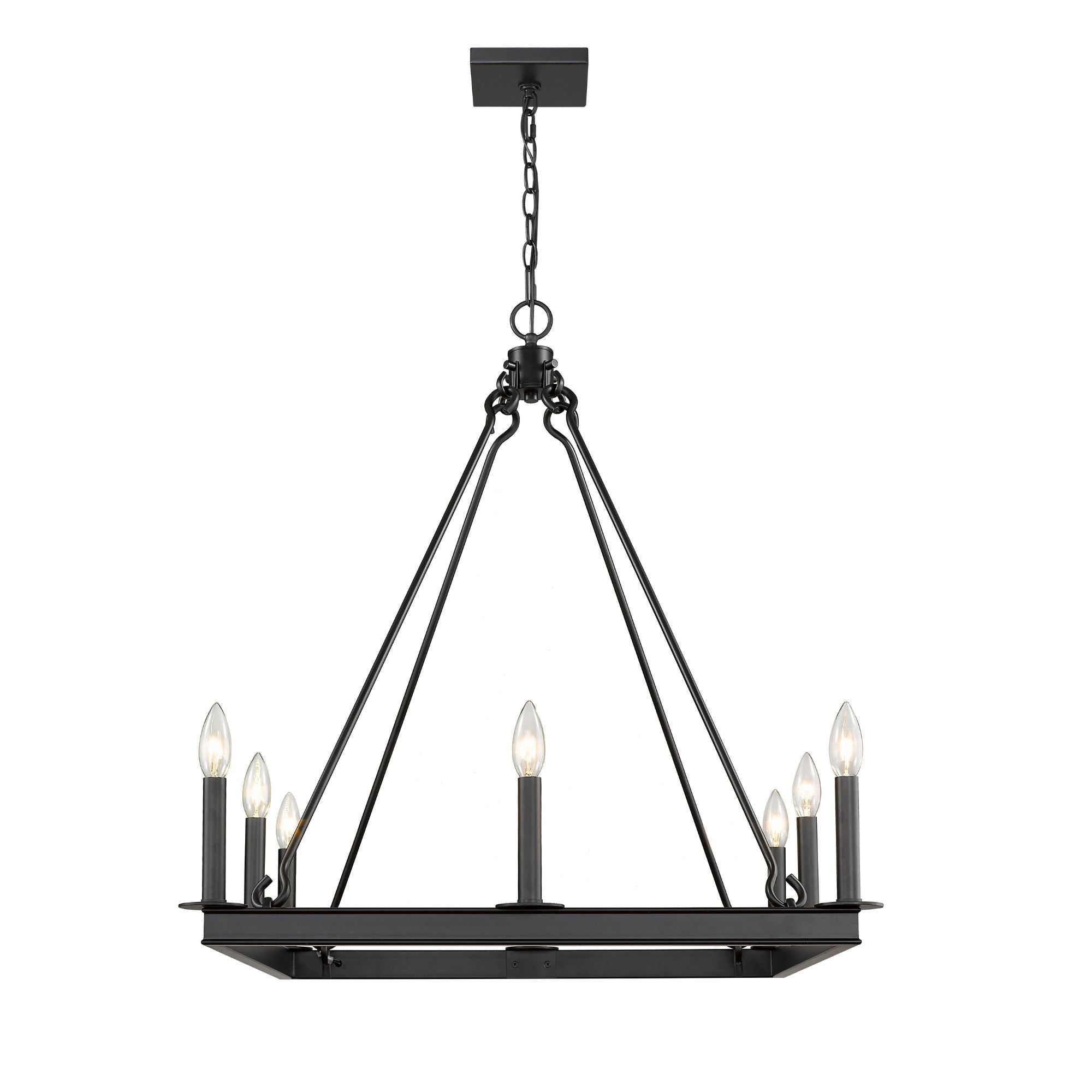 Barclay 8 Light Chandelier Matte Black