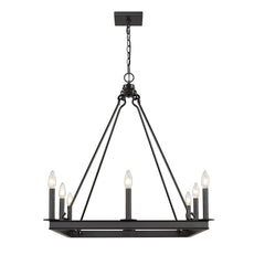 Barclay 8 Light Chandelier Matte Black