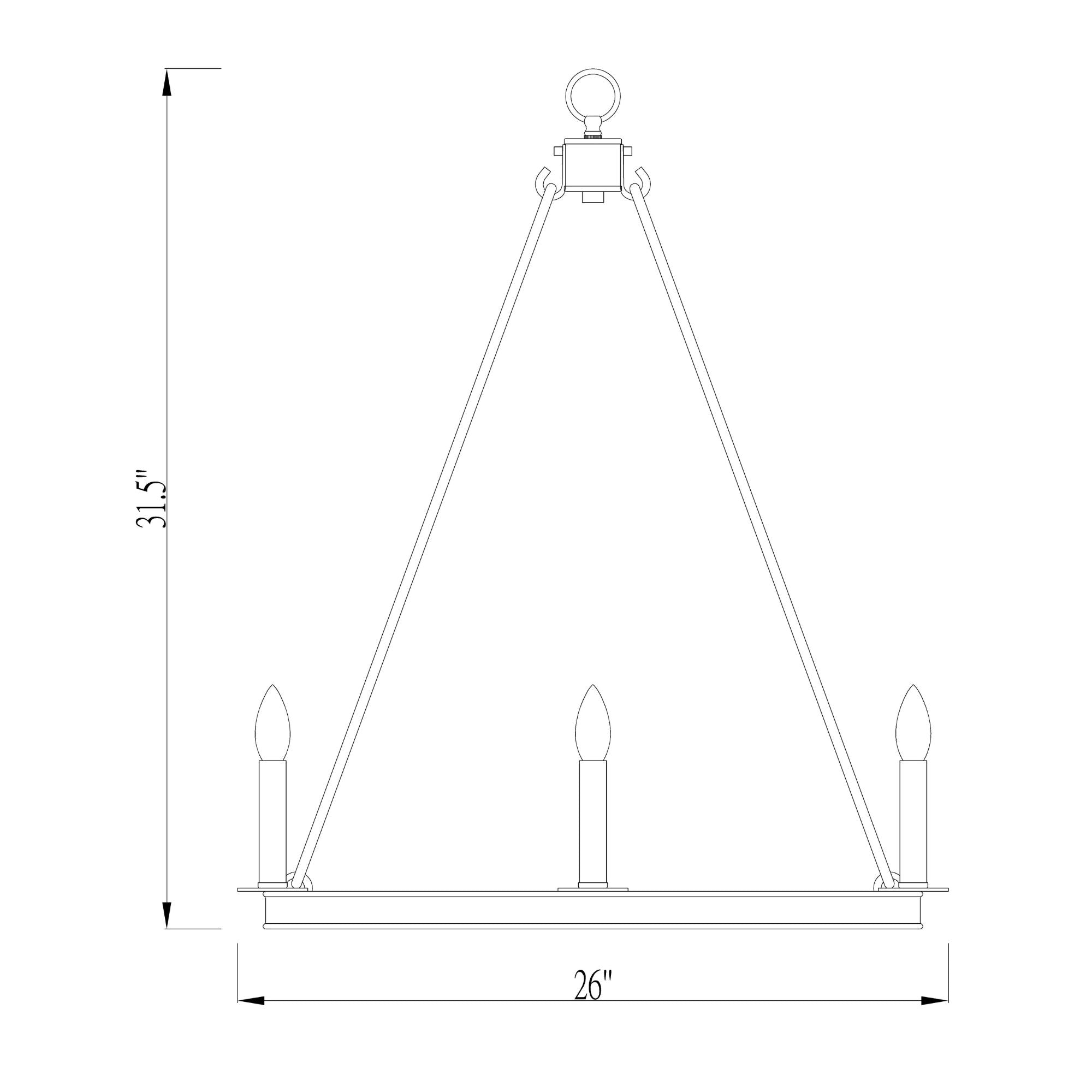 Barclay 8 Light Chandelier Matte Black