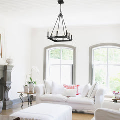 Barclay 8 Light Chandelier Matte Black