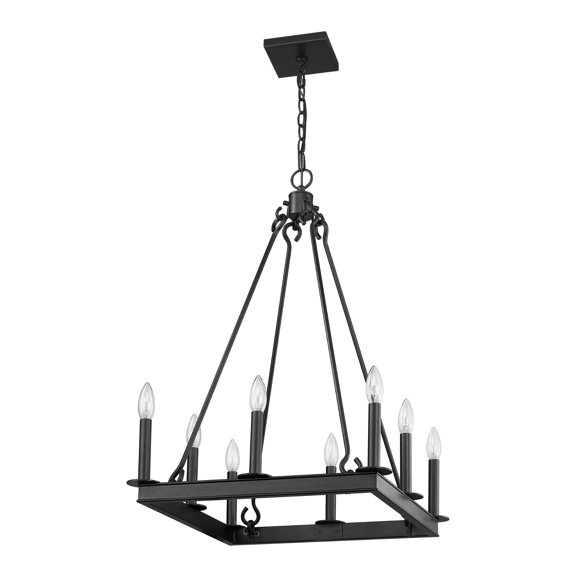 Barclay 8 Light Chandelier Matte Black