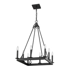Barclay 8 Light Chandelier Matte Black