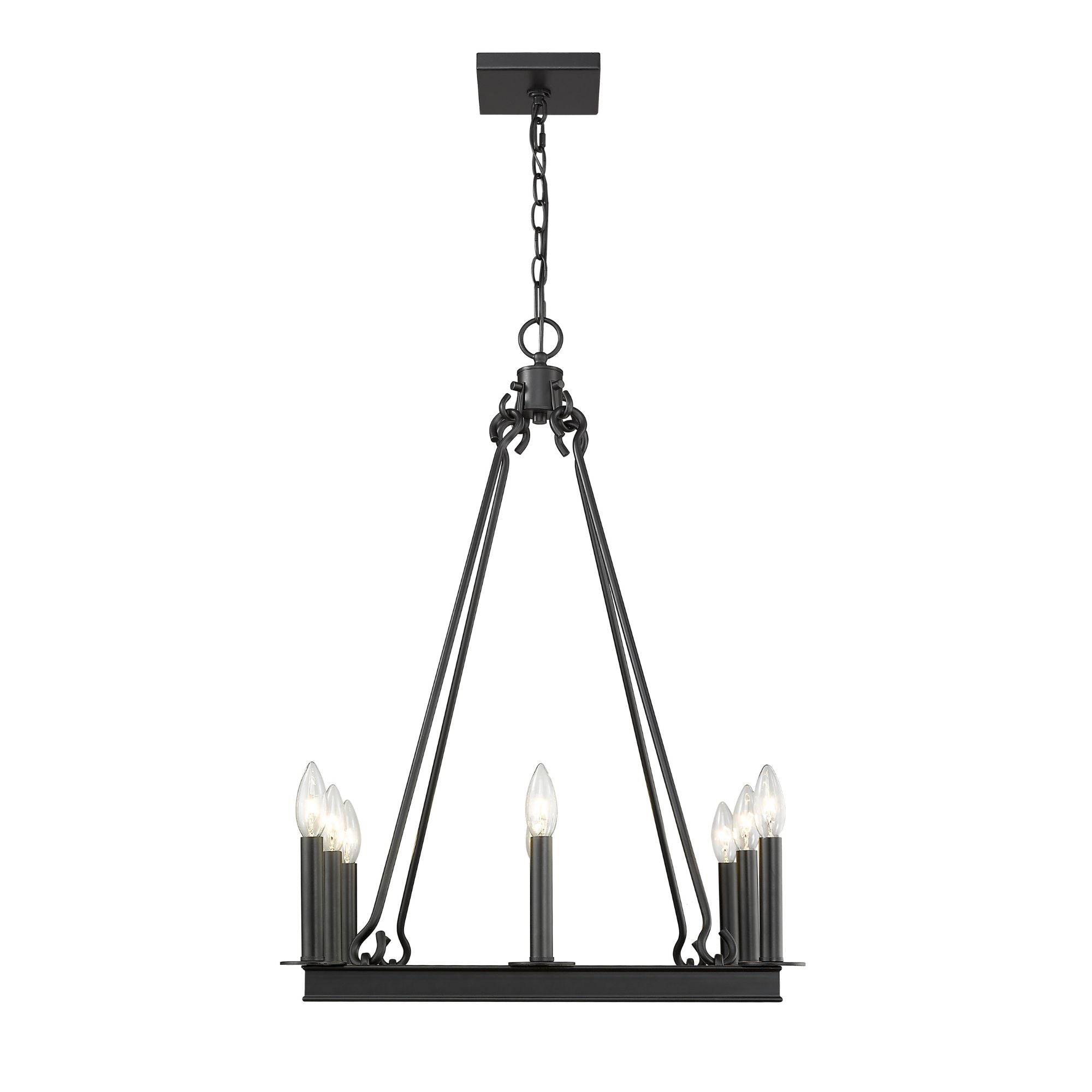 Barclay 8 Light Chandelier Matte Black