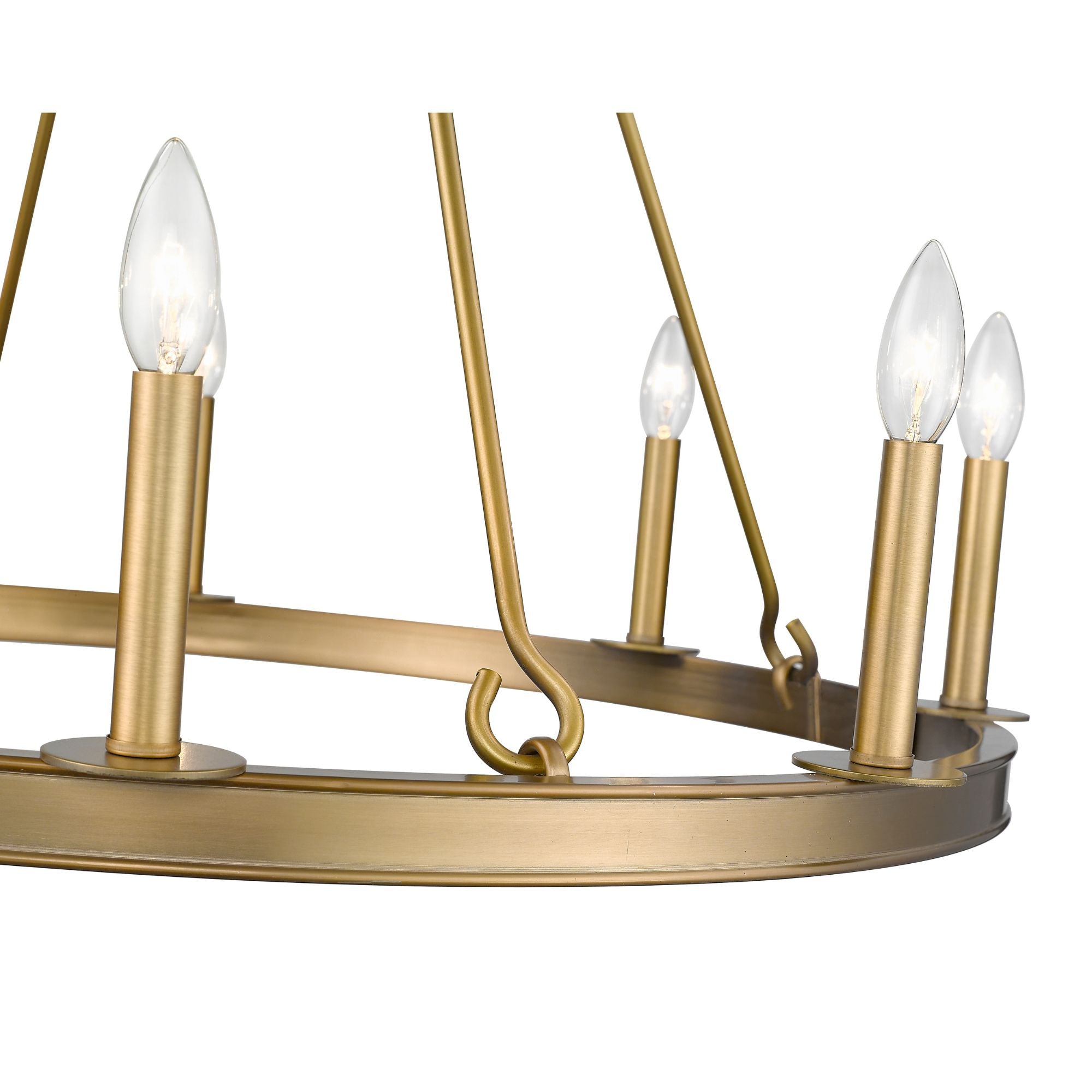 Barclay 8 Light Chandelier Olde Brass
