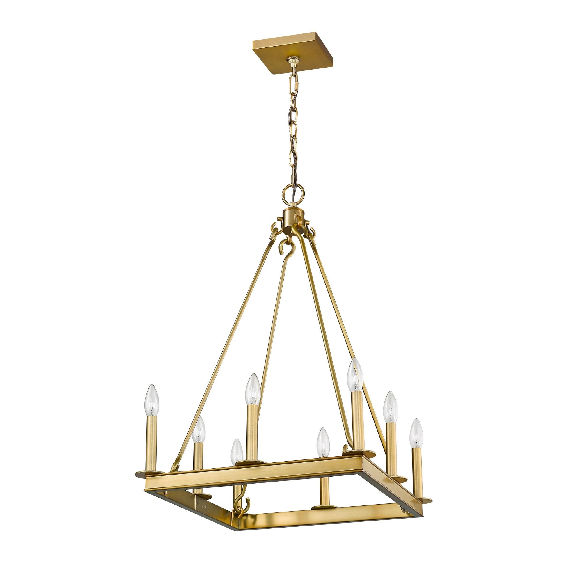 Barclay 8 Light Chandelier Olde Brass