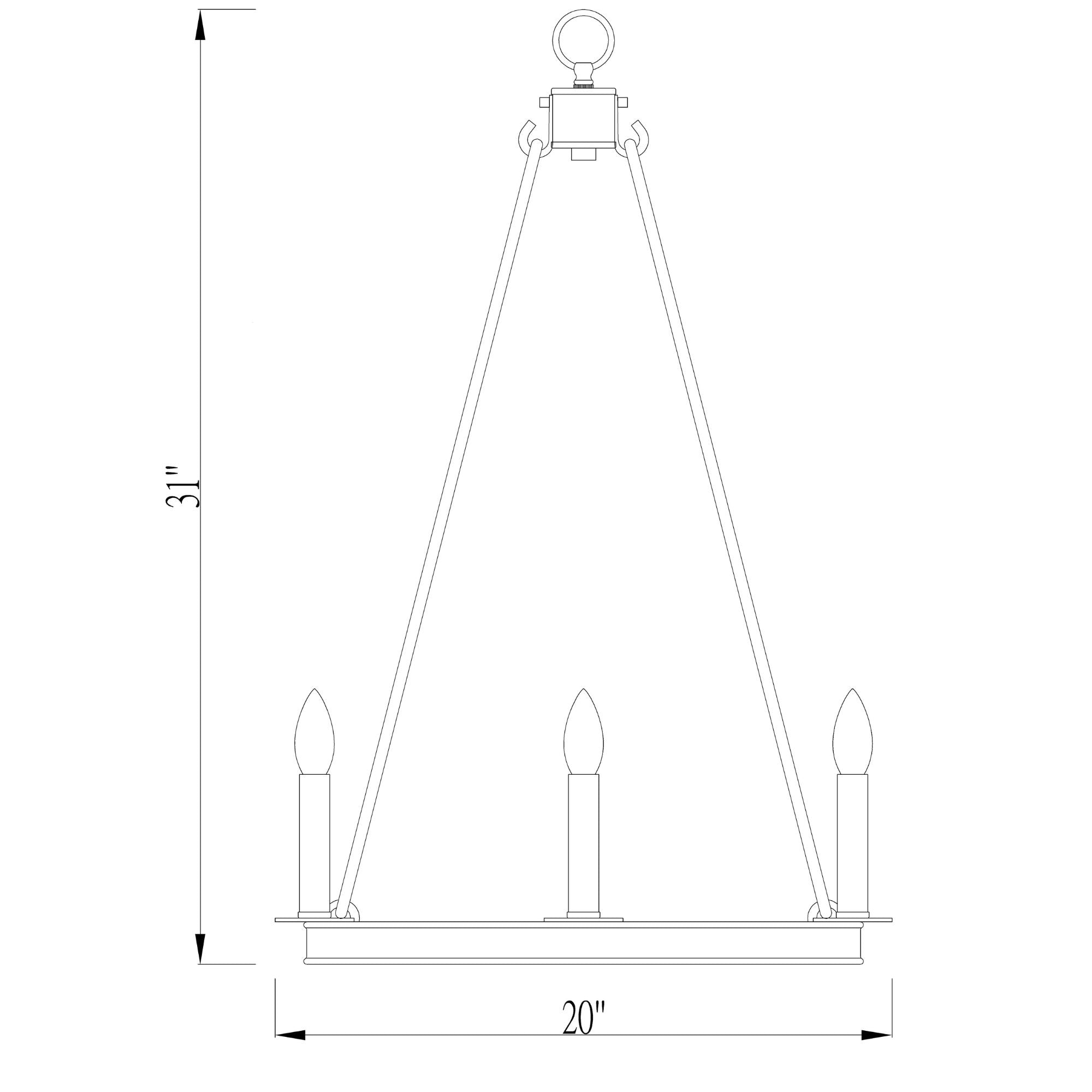 Barclay 8 Light Chandelier Olde Brass