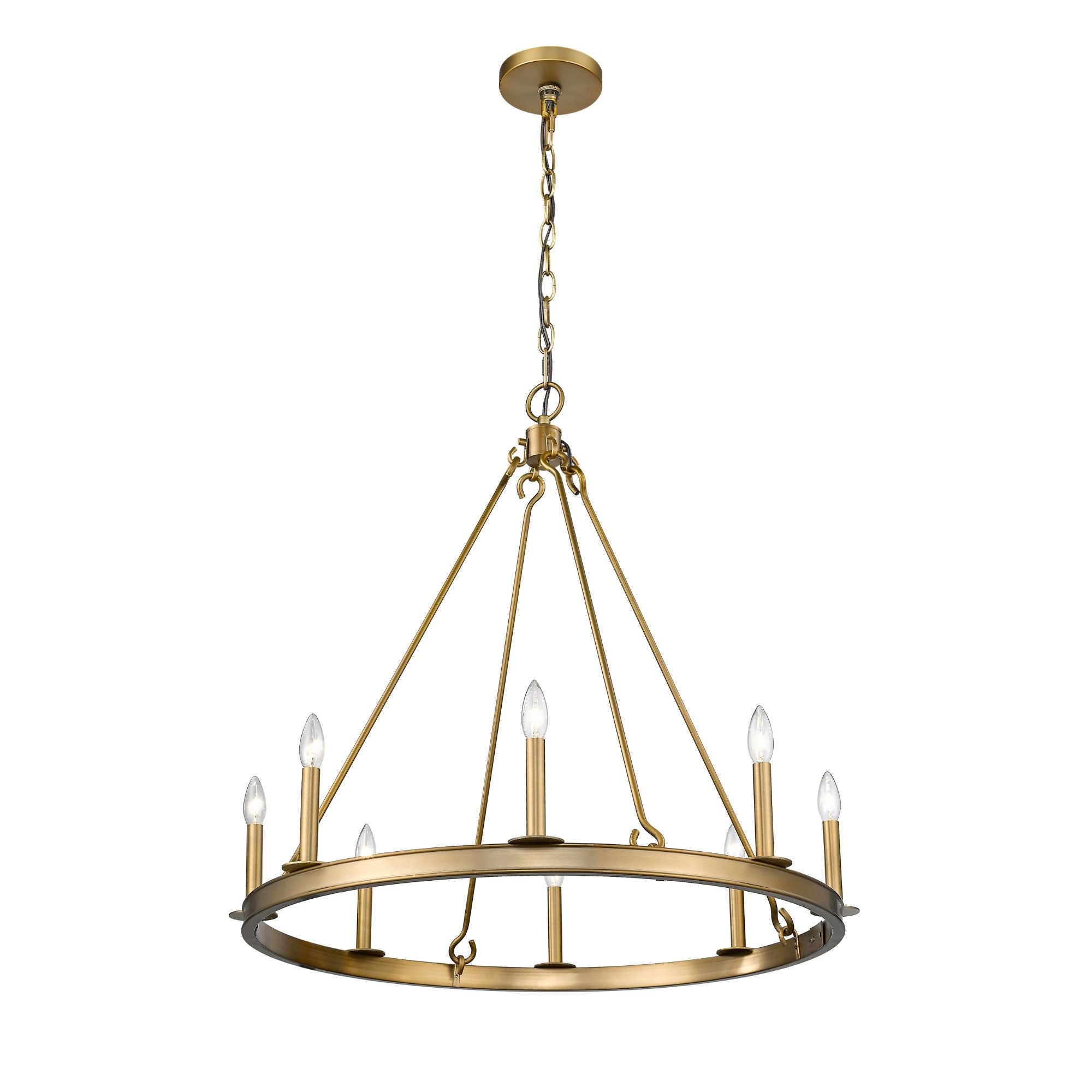 Barclay 8 Light Chandelier Olde Brass