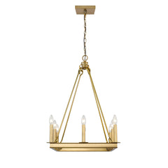 Barclay 8 Light Chandelier Olde Brass