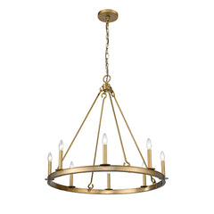 Barclay 8 Light Chandelier Olde Brass