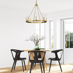 Barclay 8 Light Chandelier Olde Brass