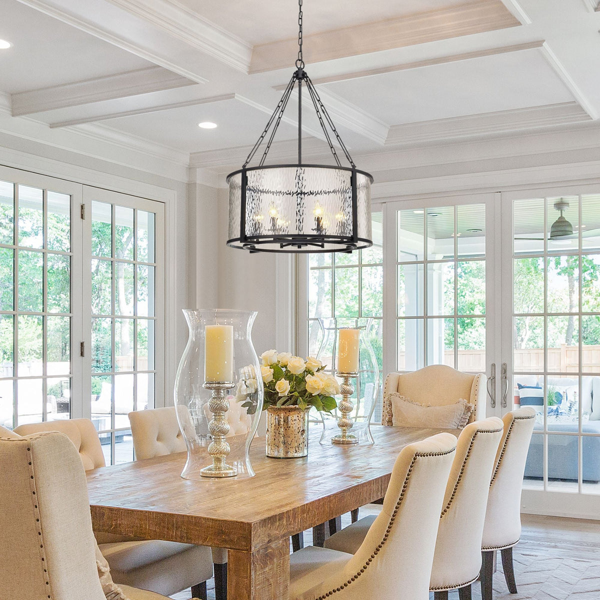 Barrington 6 Light Chandelier Matte Black