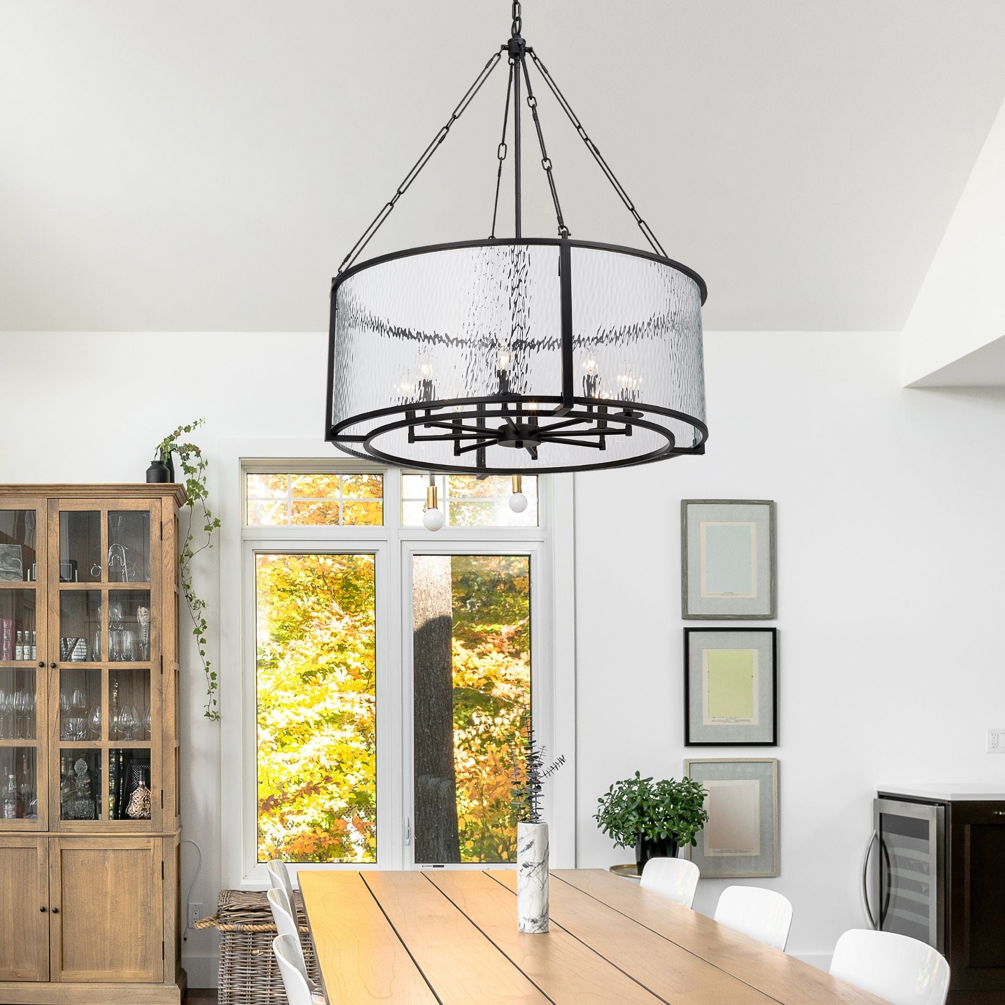 Barrington 8 Light Chandelier Matte Black