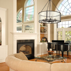 Barrington 8 Light Chandelier Matte Black