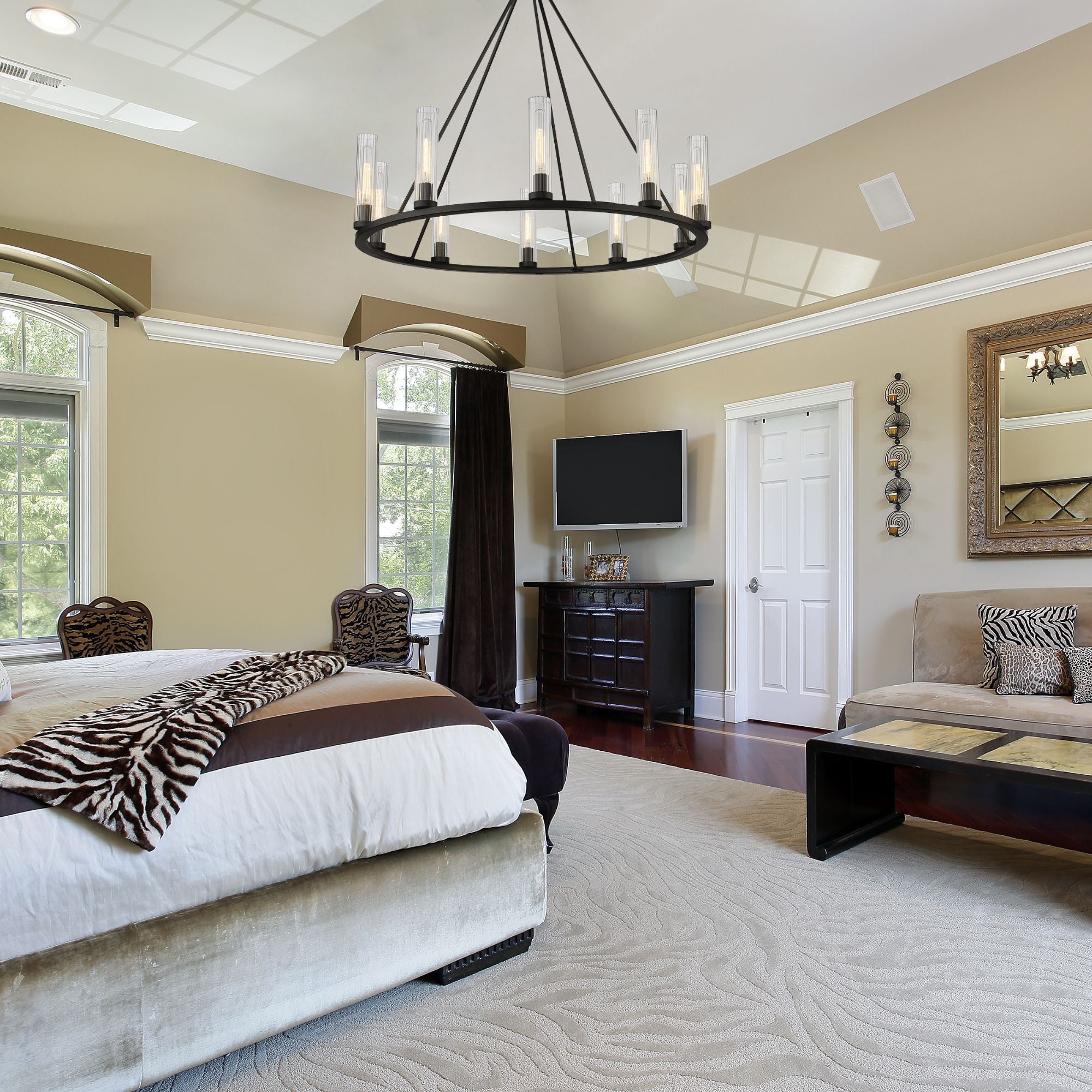 Beau 10 Light Chandelier Bronze
