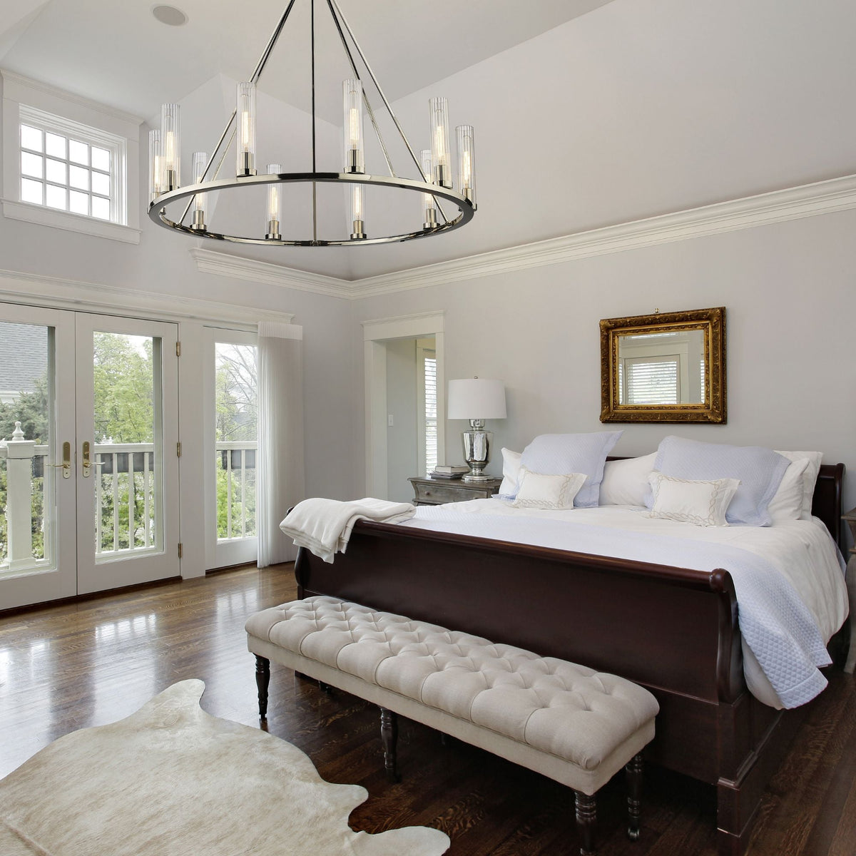 Beau 10 Light Chandelier Polished Nickel