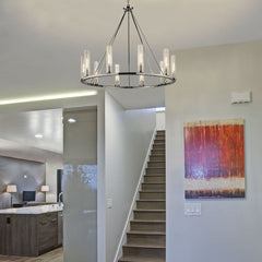 Beau 10 Light Chandelier Polished Nickel