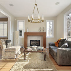 Beau 8 Light Chandelier Rubbed Brass
