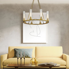 Beau 8 Light Chandelier Rubbed Brass