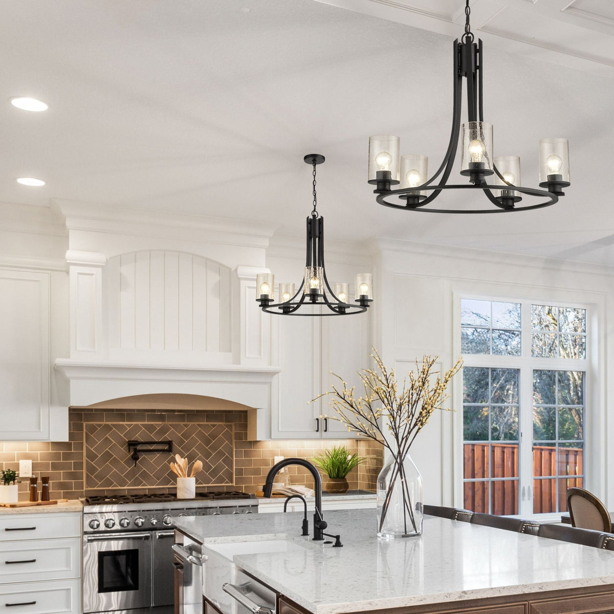 Beckett 5 Light Chandelier Matte Black