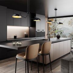 Bellamy 2 Light Linear Chandelier Matte Black