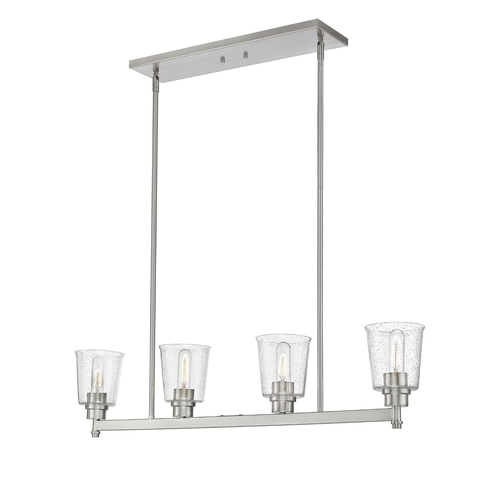 Bohin 4 Light Linear Chandelier Brushed Nickel