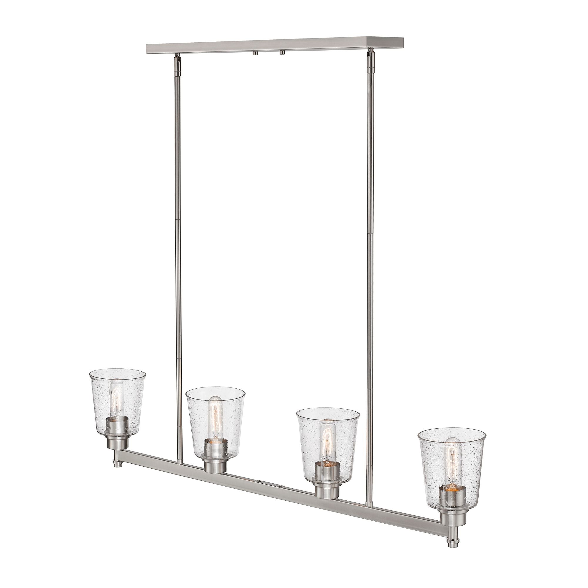 Bohin 4 Light Linear Chandelier Brushed Nickel