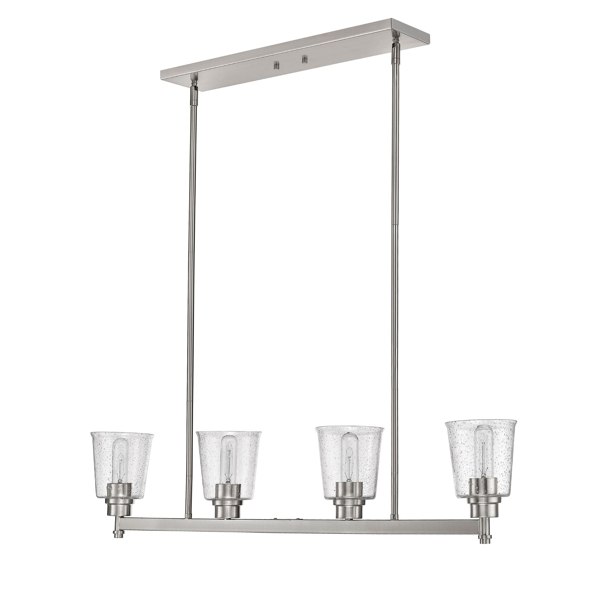 Bohin 4 Light Linear Chandelier Brushed Nickel
