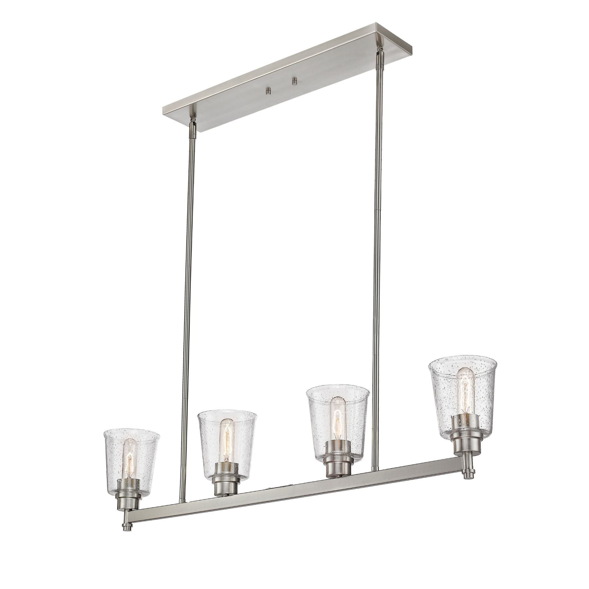 Bohin 4 Light Linear Chandelier Brushed Nickel