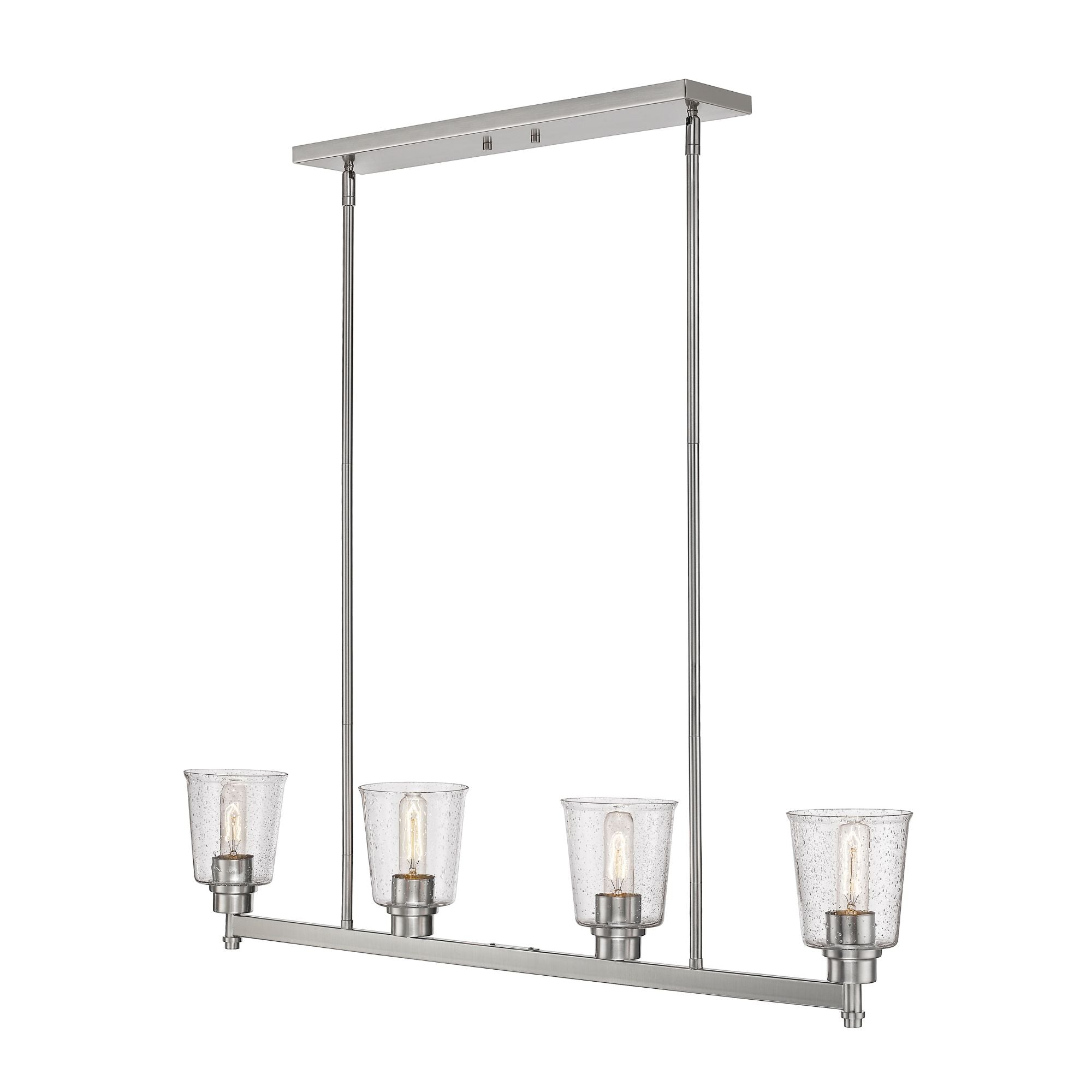 Bohin 4 Light Linear Chandelier Brushed Nickel