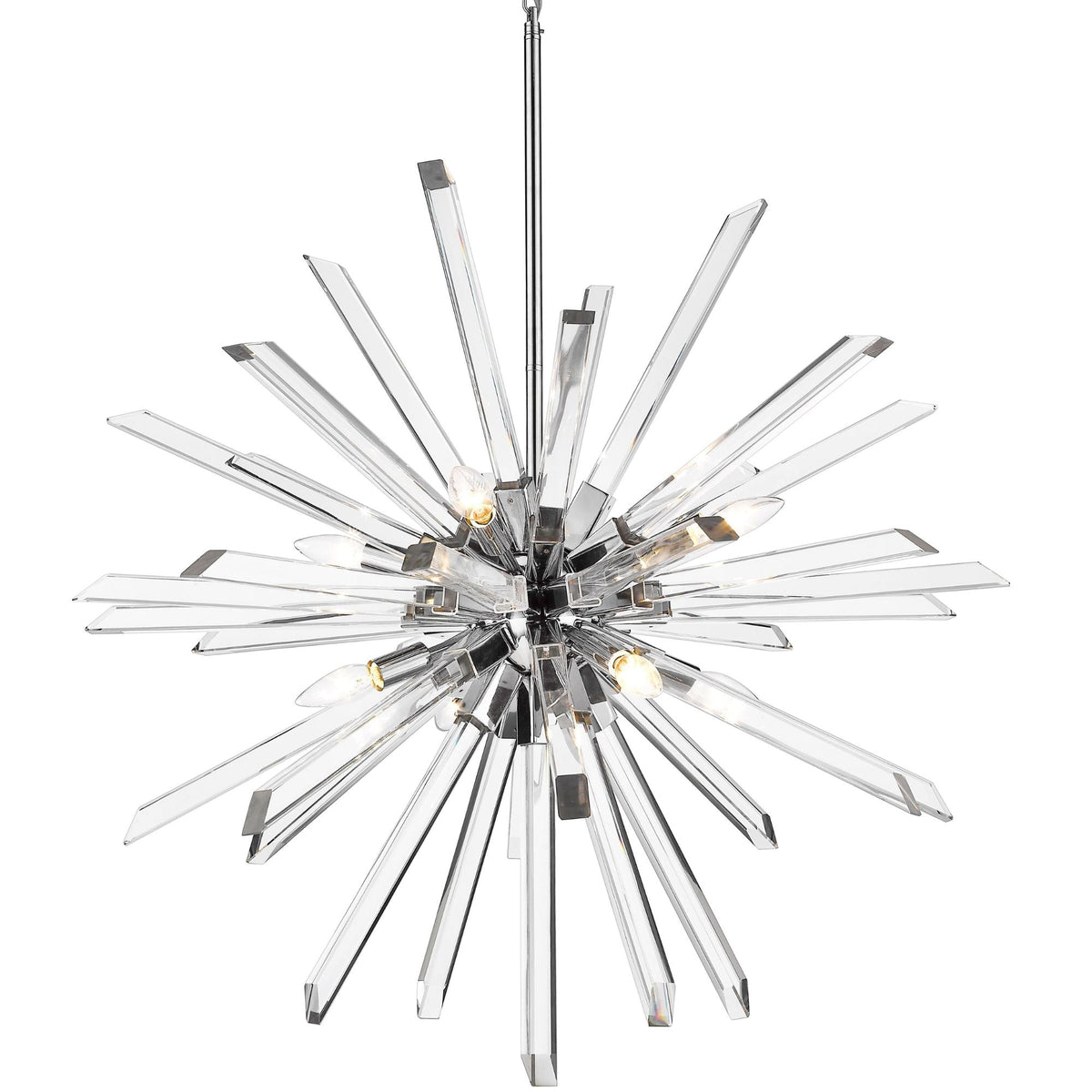 Burst 8 Light Chandelier Chrome
