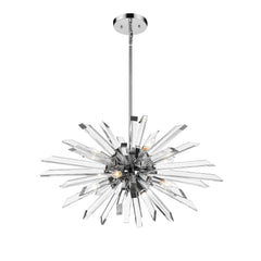 Burst 8 Light Chandelier Chrome