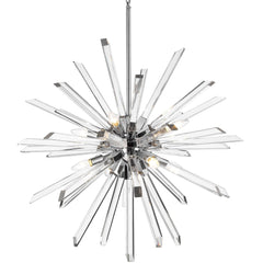 Burst 8 Light Chandelier Chrome