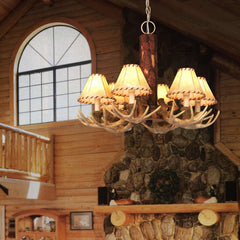 Lodge 6-Light Antler Chandelier