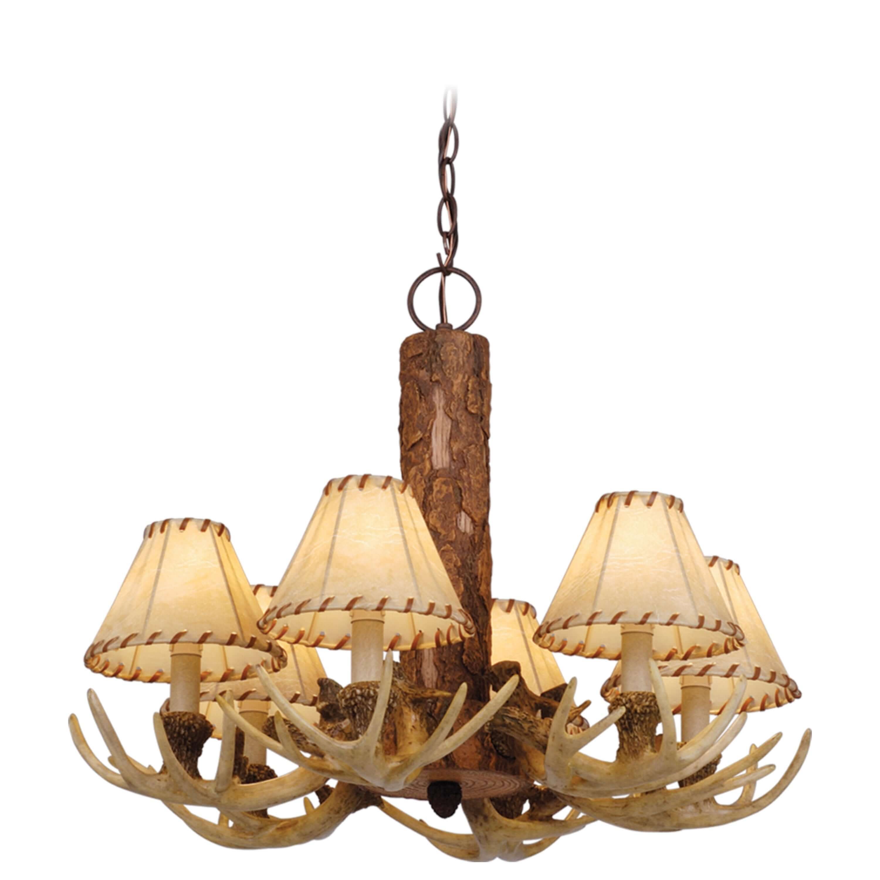Lodge 6-Light Antler Chandelier