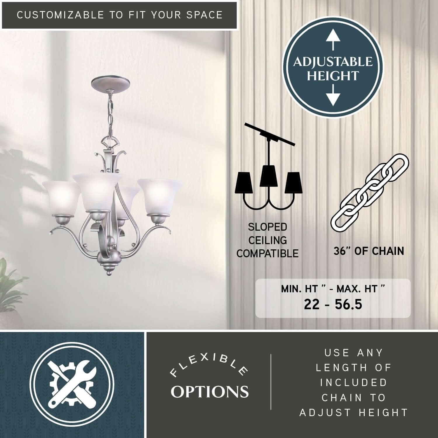 Monrovia 4-Light Mini Chandelier