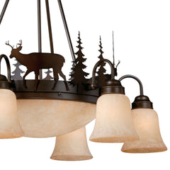 Bryce 9-Light Deer Chandelier