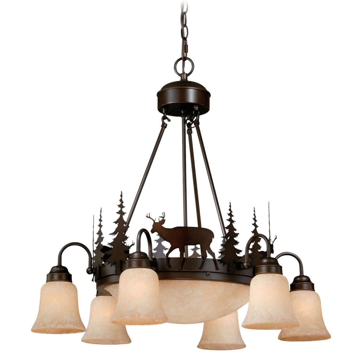 Bryce 9-Light Deer Chandelier