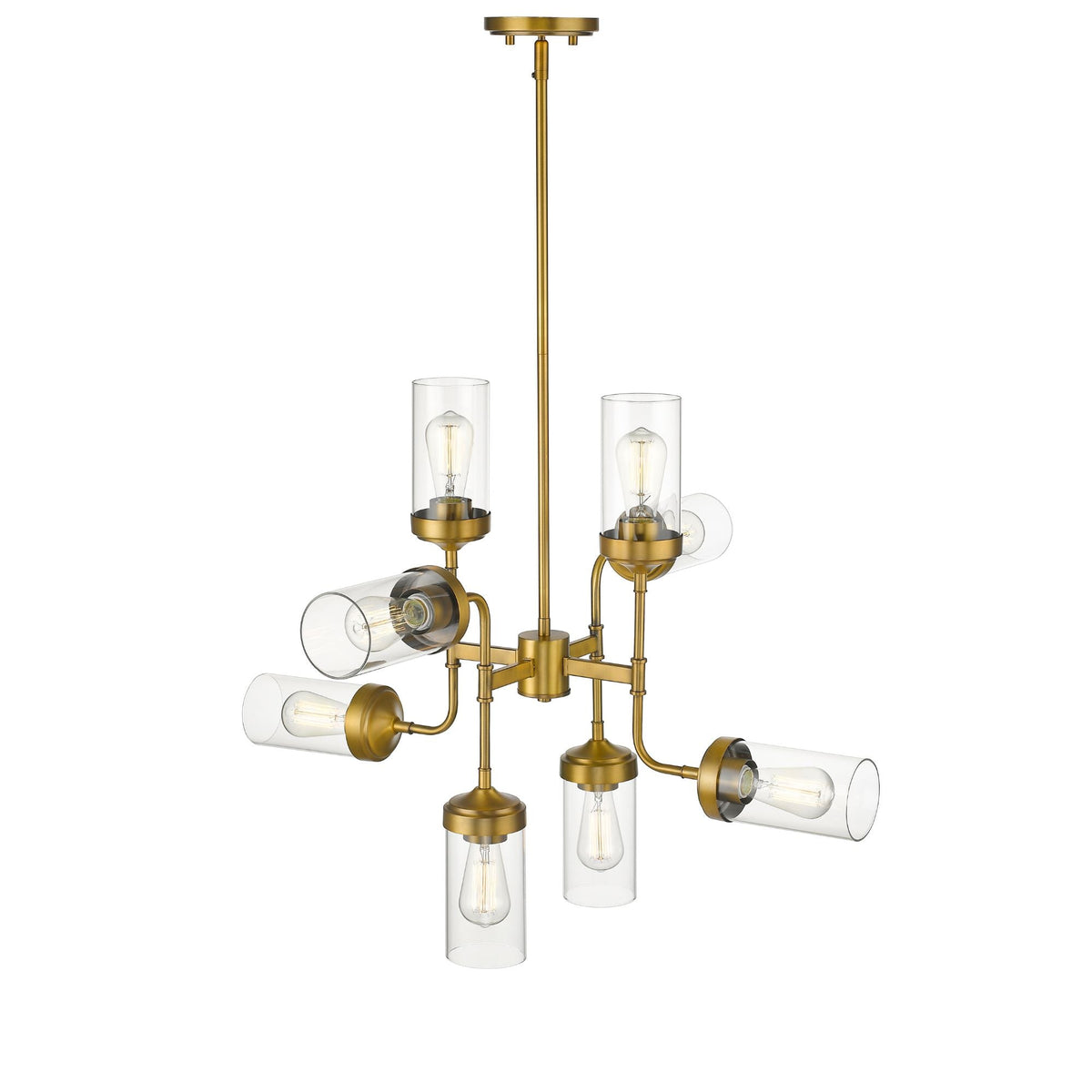 Calliope 8 Light Chandelier Foundry Brass